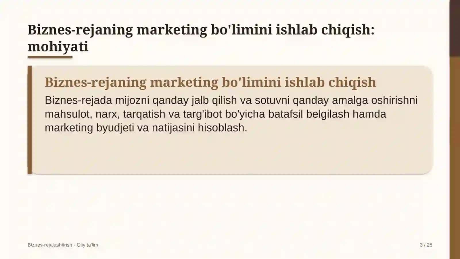 Xususiy telekanallarda biznes-rejaning marketing bo'limini ishlab chiqish 3