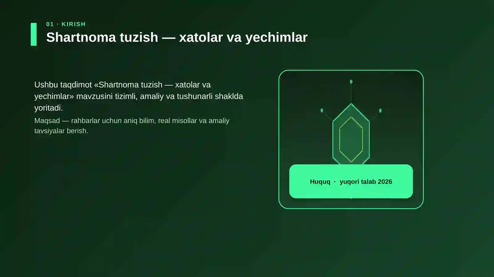 Shartnoma tuzish — xatolar va yechimlar 3