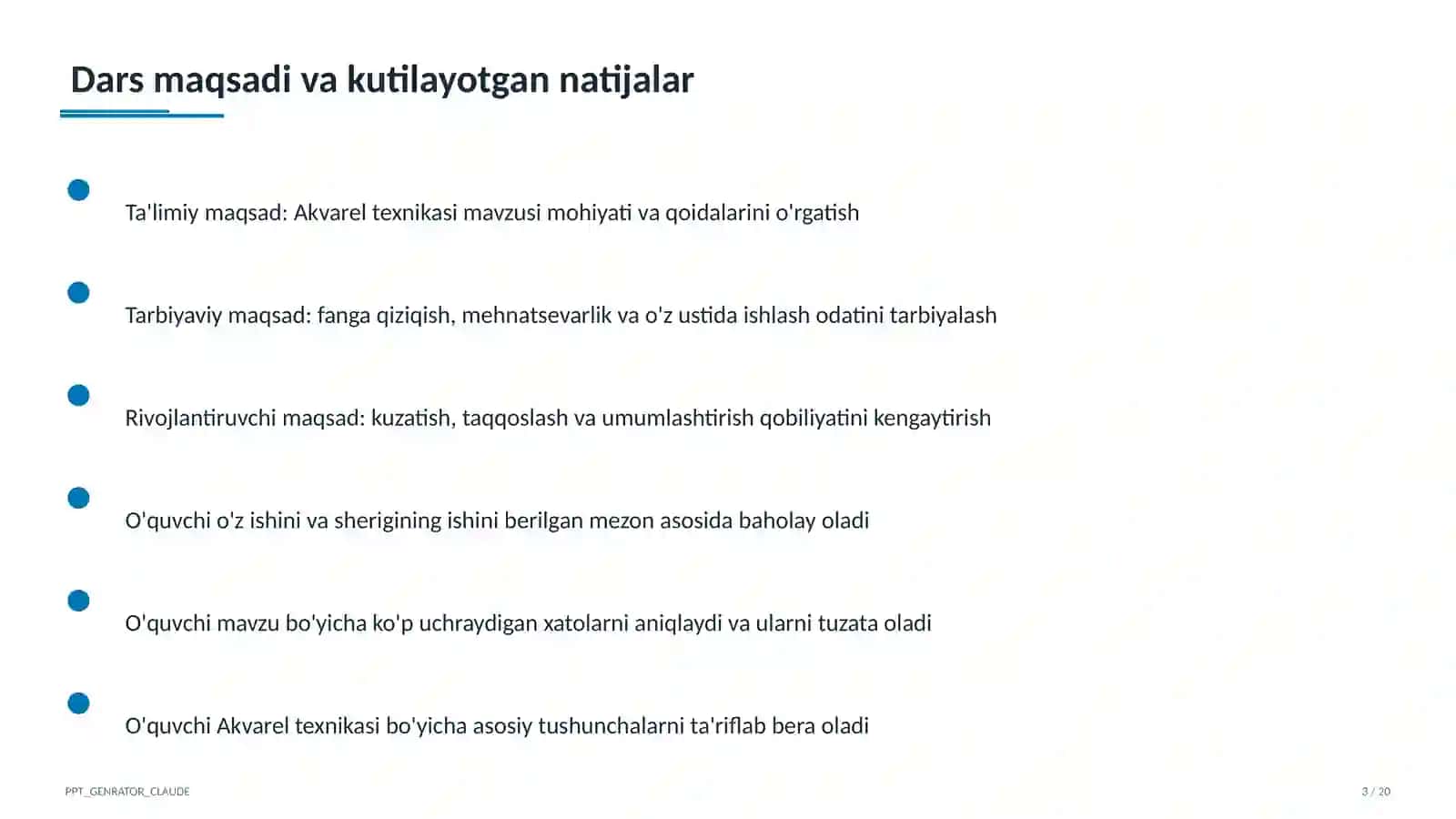 Akvarel texnikasi (5-sinf) 3
