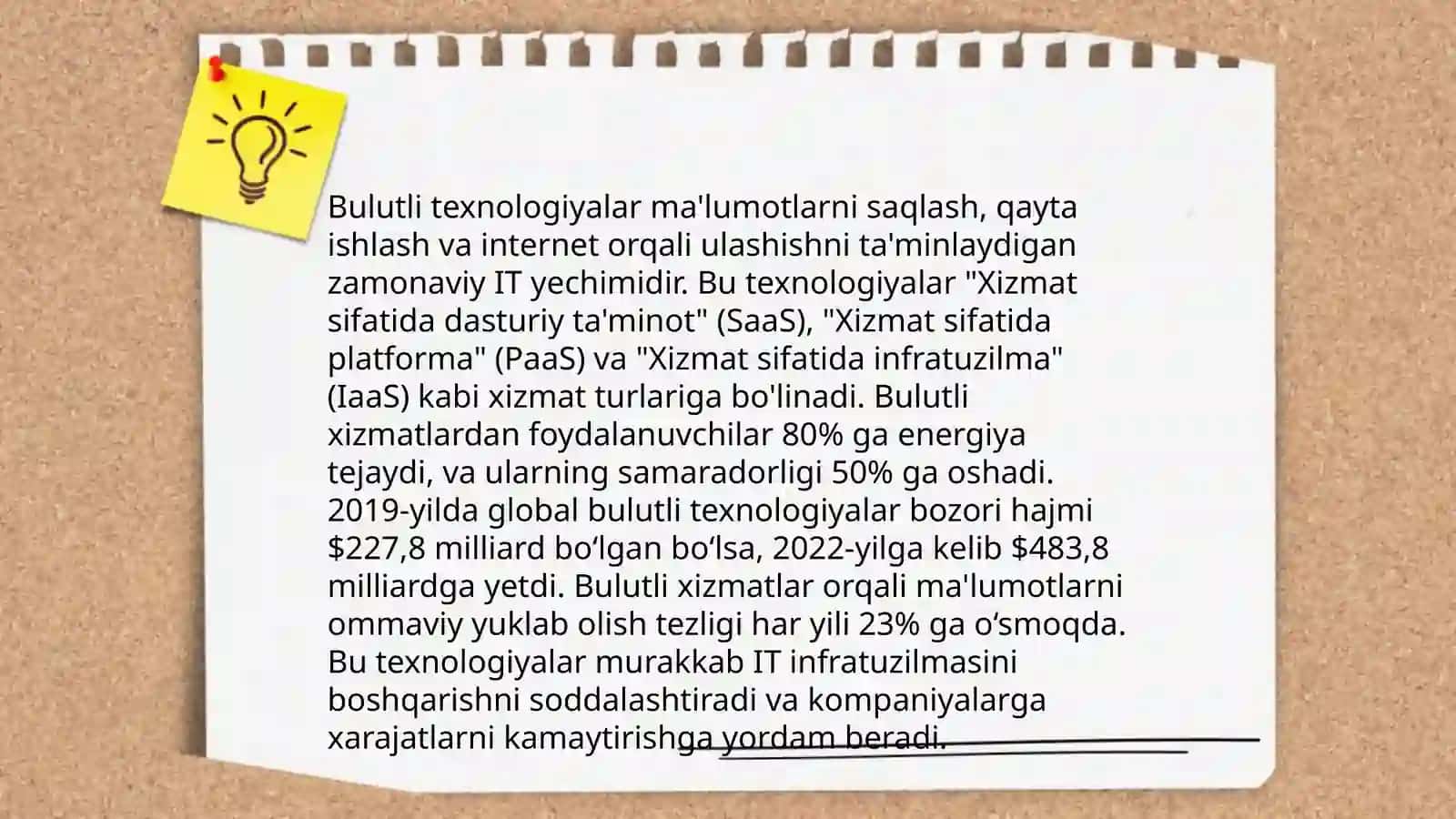 Bulutli texnalogiyalardan foydalanish texnalogiyasi 3