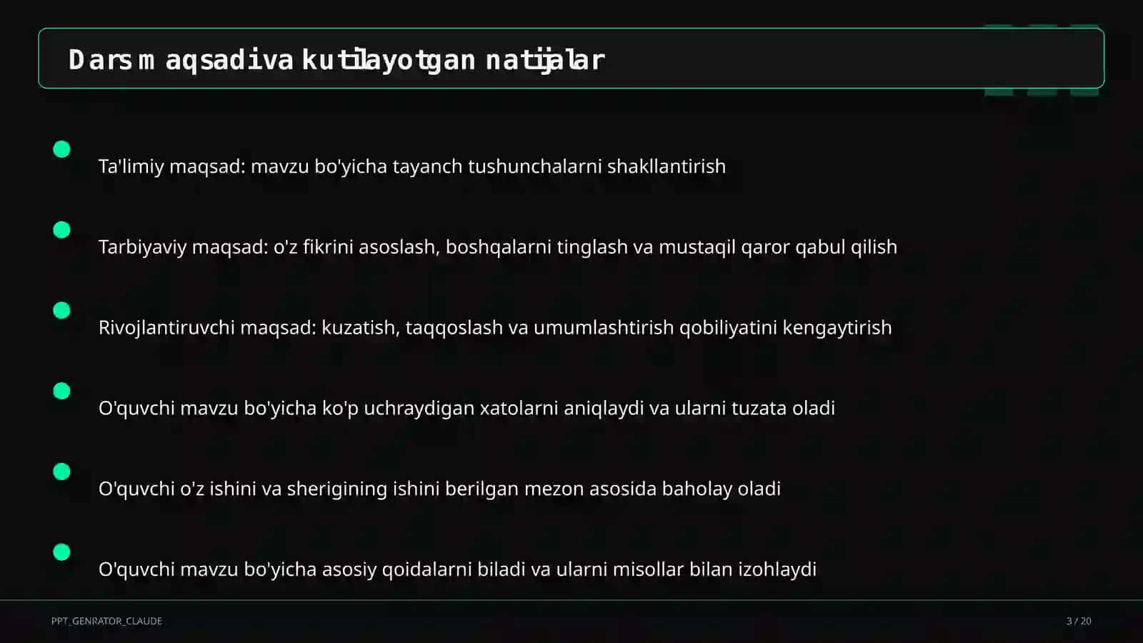 Yulduzli tunlar (11-sinf) 3