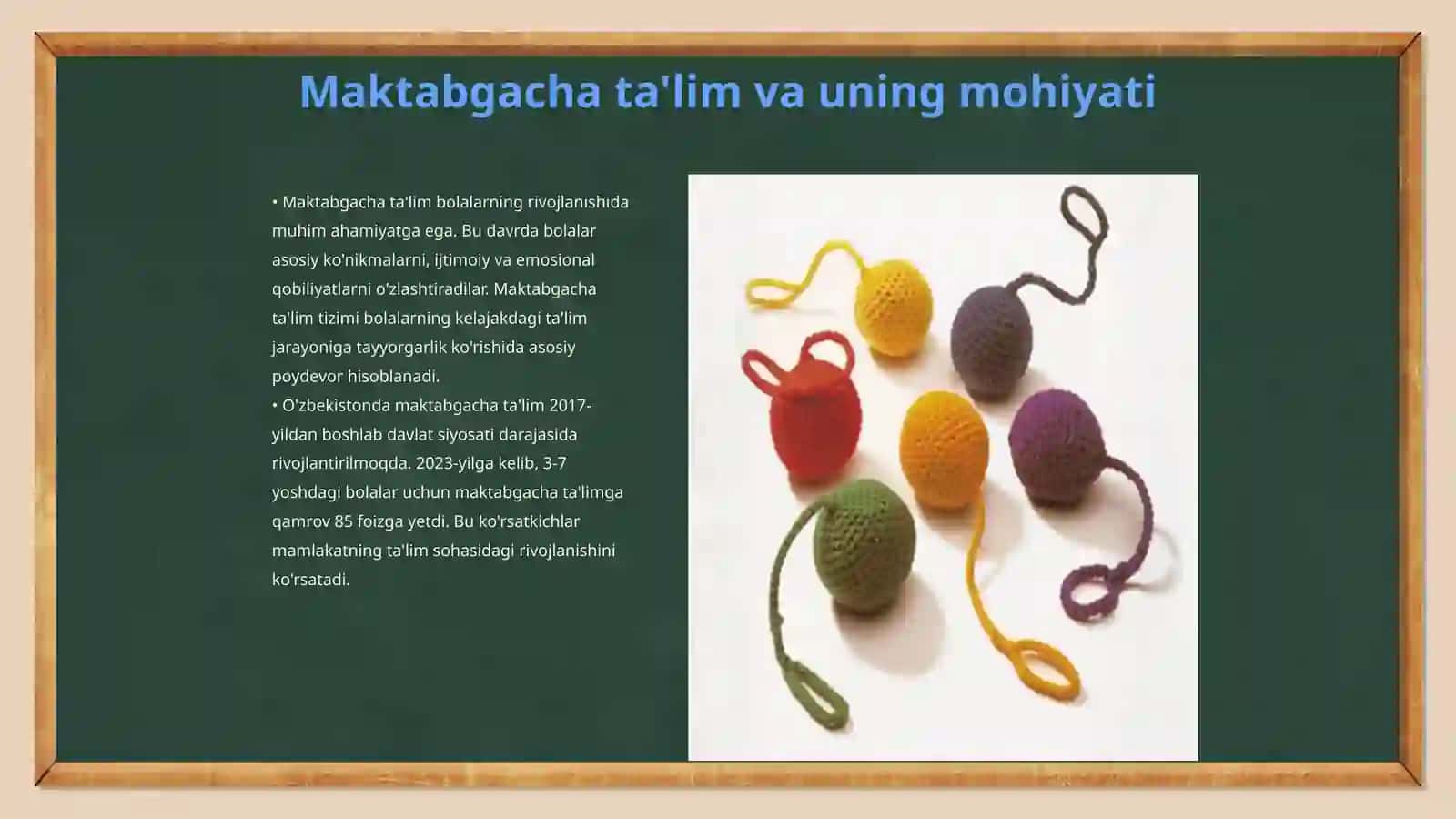 Maktabgacha tayyorgarlikning umumiy koʻrsatkichlari 3
