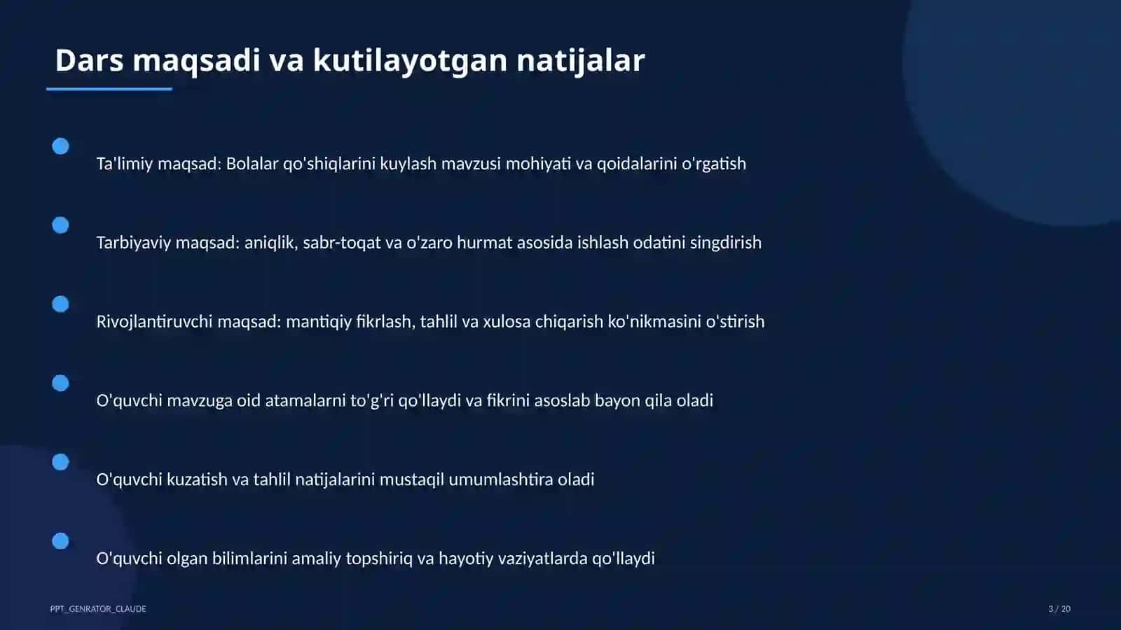 Bolalar qo'shiqlarini kuylash (1-sinf) 3
