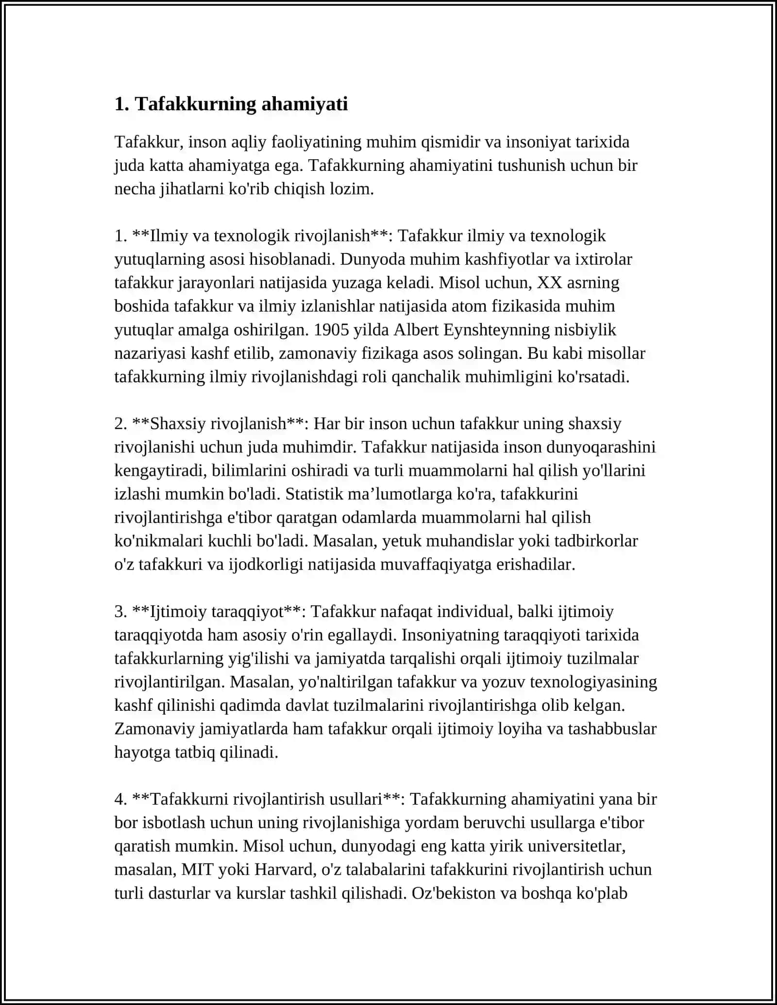 TAFAKKURNING MOHIYATI VA TURLARI 3
