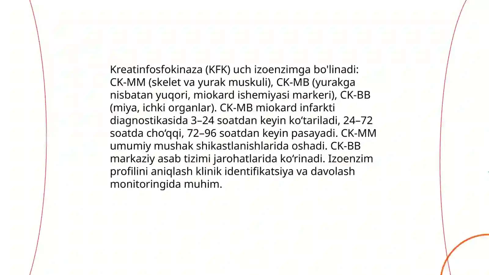 Kreatinfofakinazaning izoshakillari va ularni aniqlashning klinik ahamiyati 3
