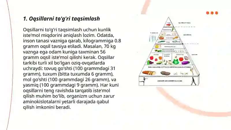 To’g’ri ovqatlanish ratsionini tashkil qilamiz 3