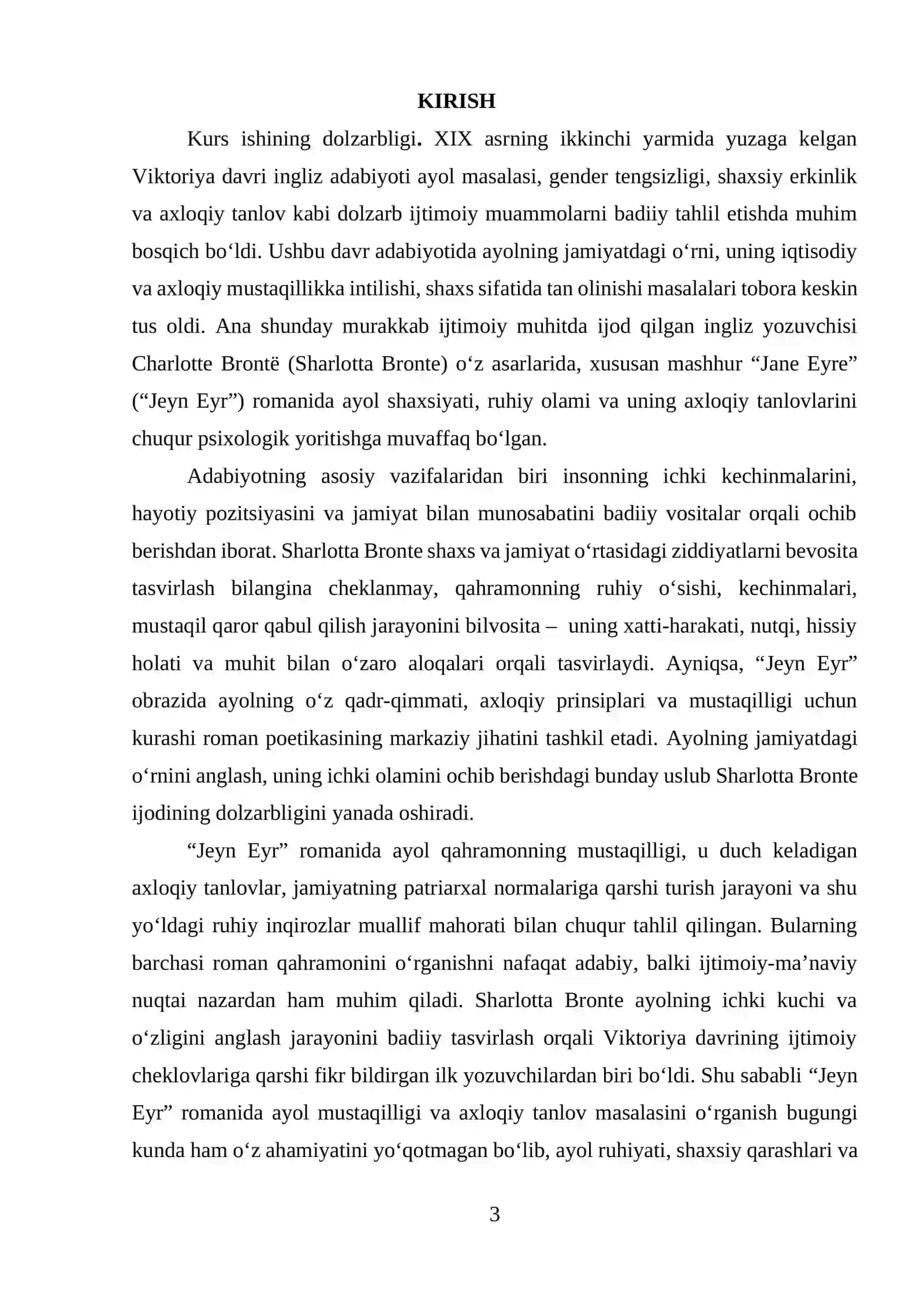 "Jane Eyre" Romanining Ayol Mustaqilligi va Axloqiy Tanlov 3