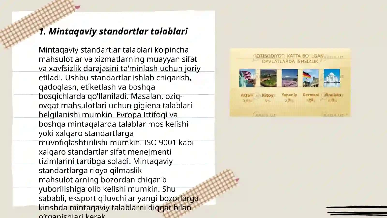 Mintaqaviy standartlar 3