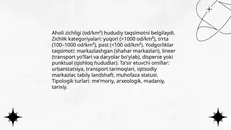 Aholi demografiyasi yodgorliklarning hududiy kengayishi va tipalagik turlari 3