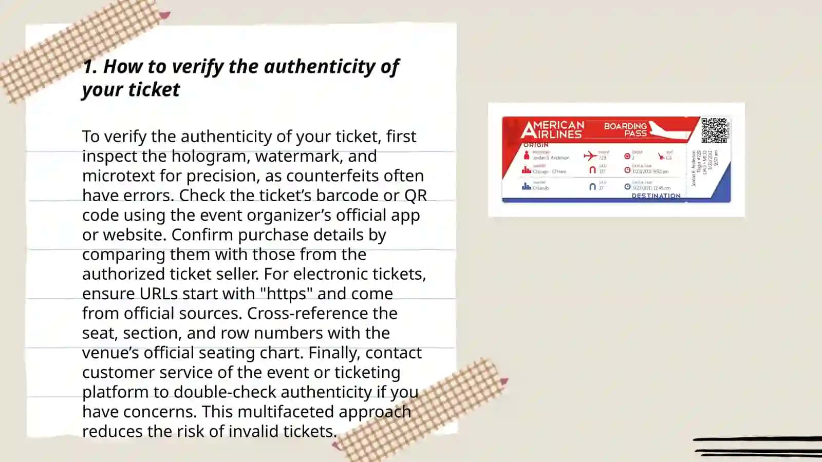 How to Verify Ticket Authenticity 3