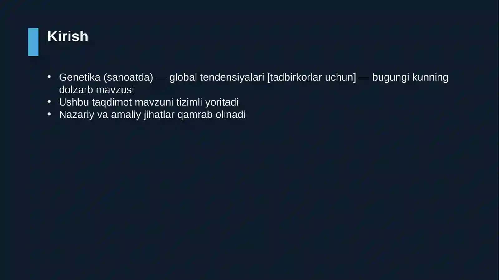 Genetika (sanoatda) — global tendensiyalari [tadbirkorlar uchun] 3