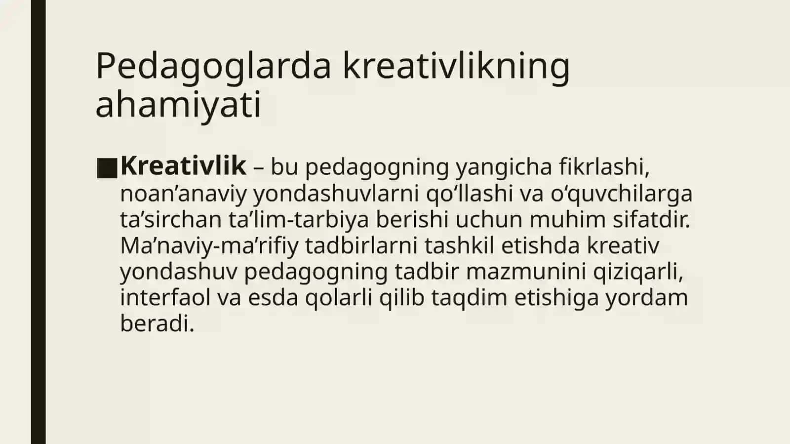 Pedagoglarda kreativlikning ahamiyati 3