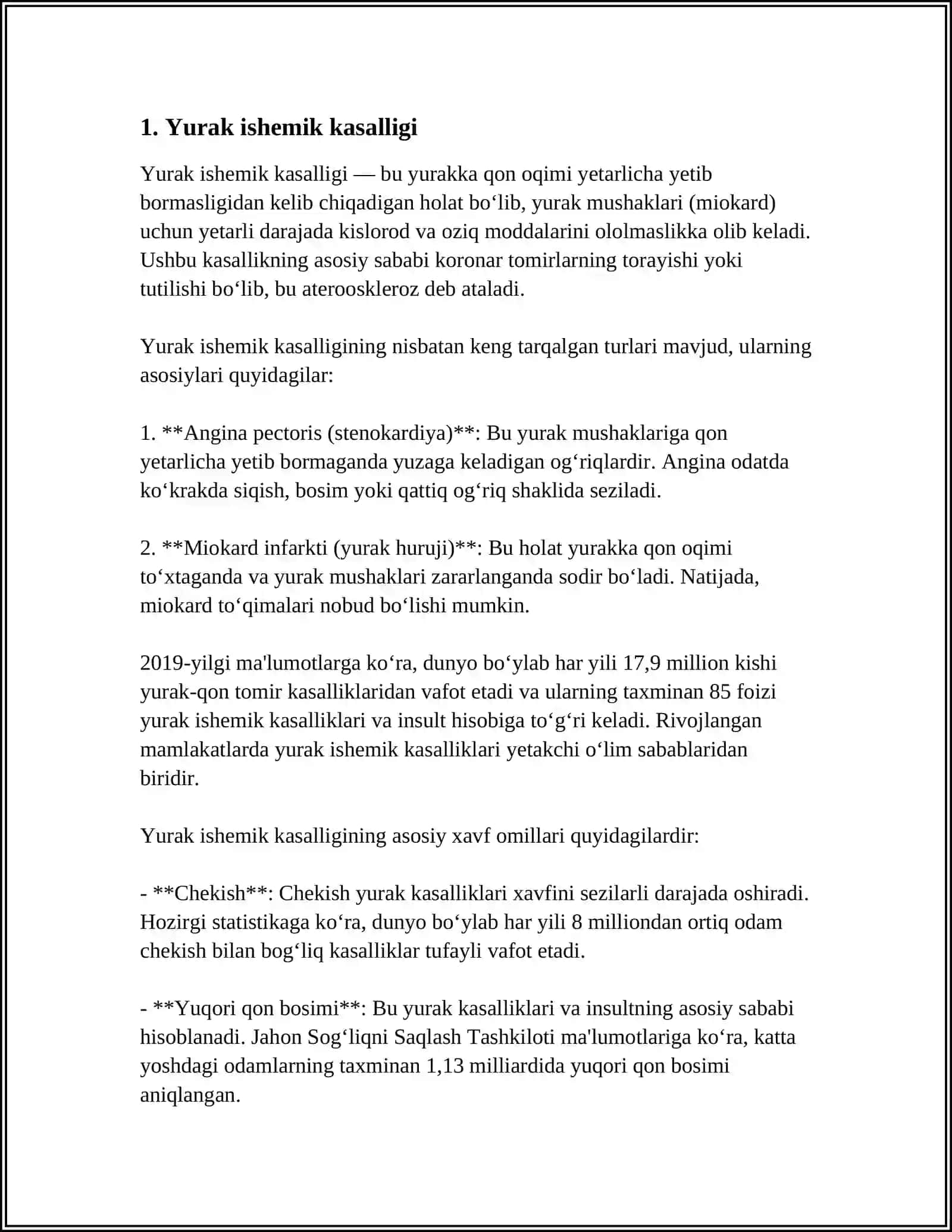 Yurak Qon Tomir Kasalliklari 3