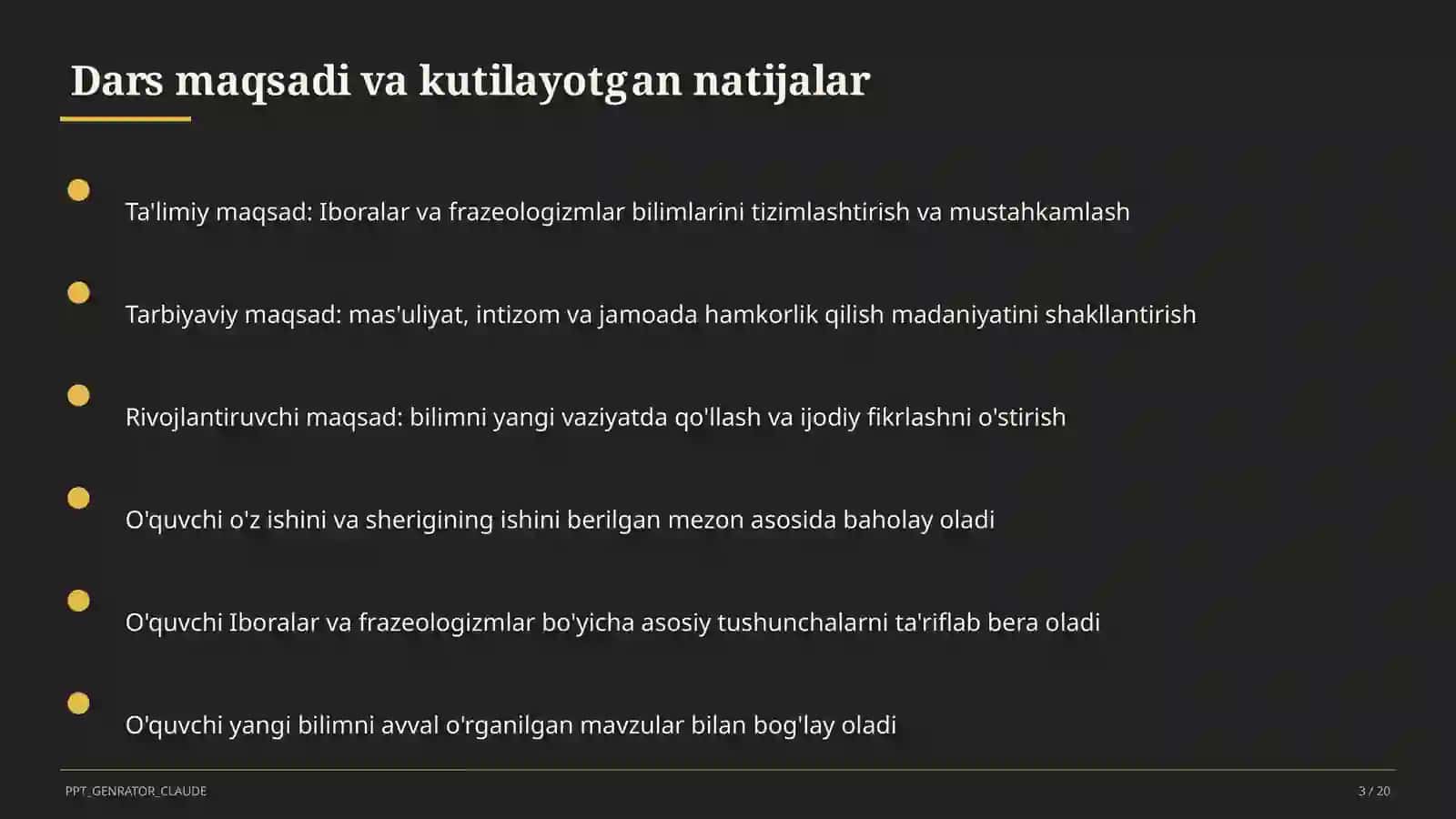 Iboralar va frazeologizmlar (5-sinf) 3