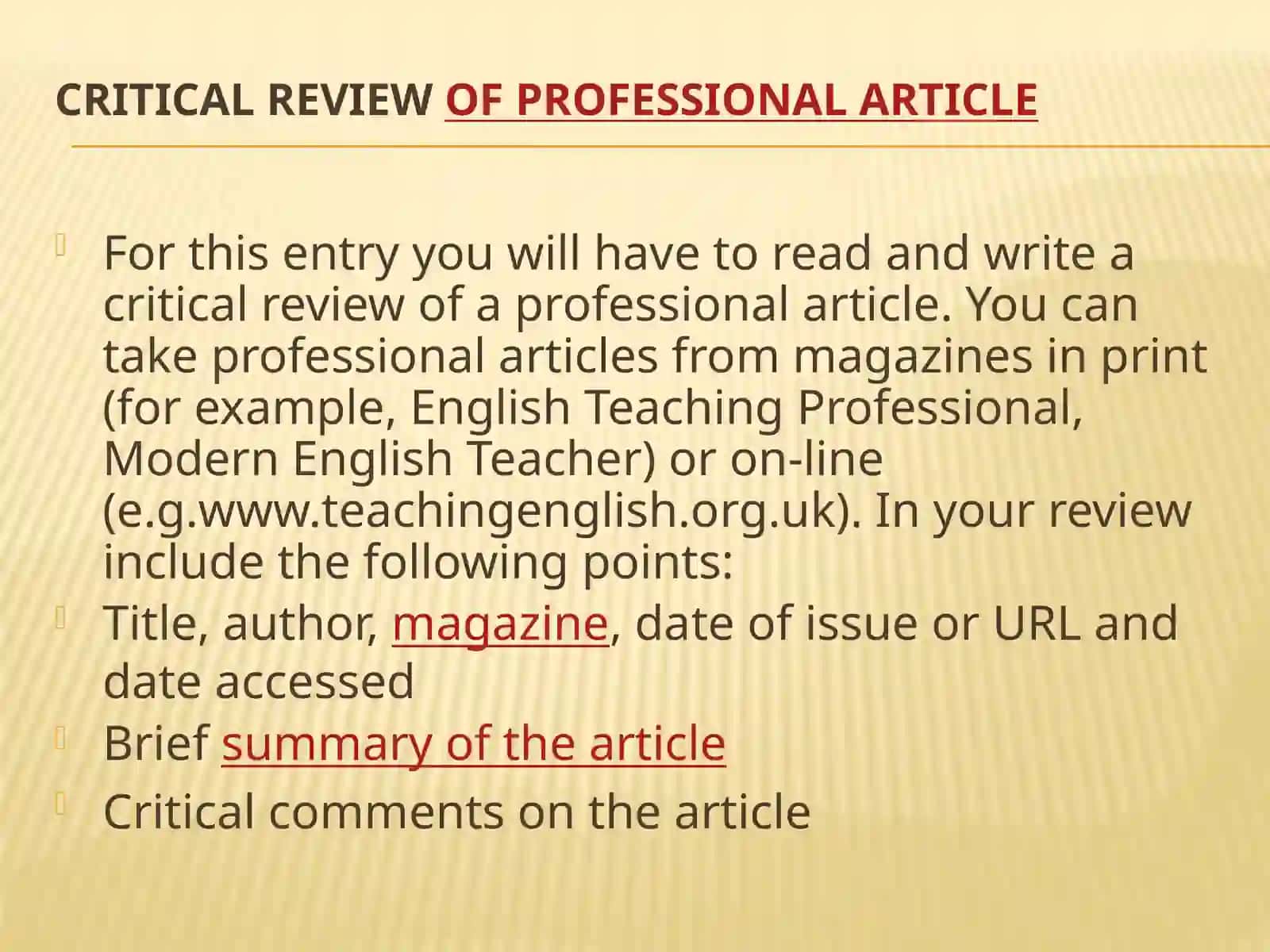 Critical review on an article (English Teaching) 3
