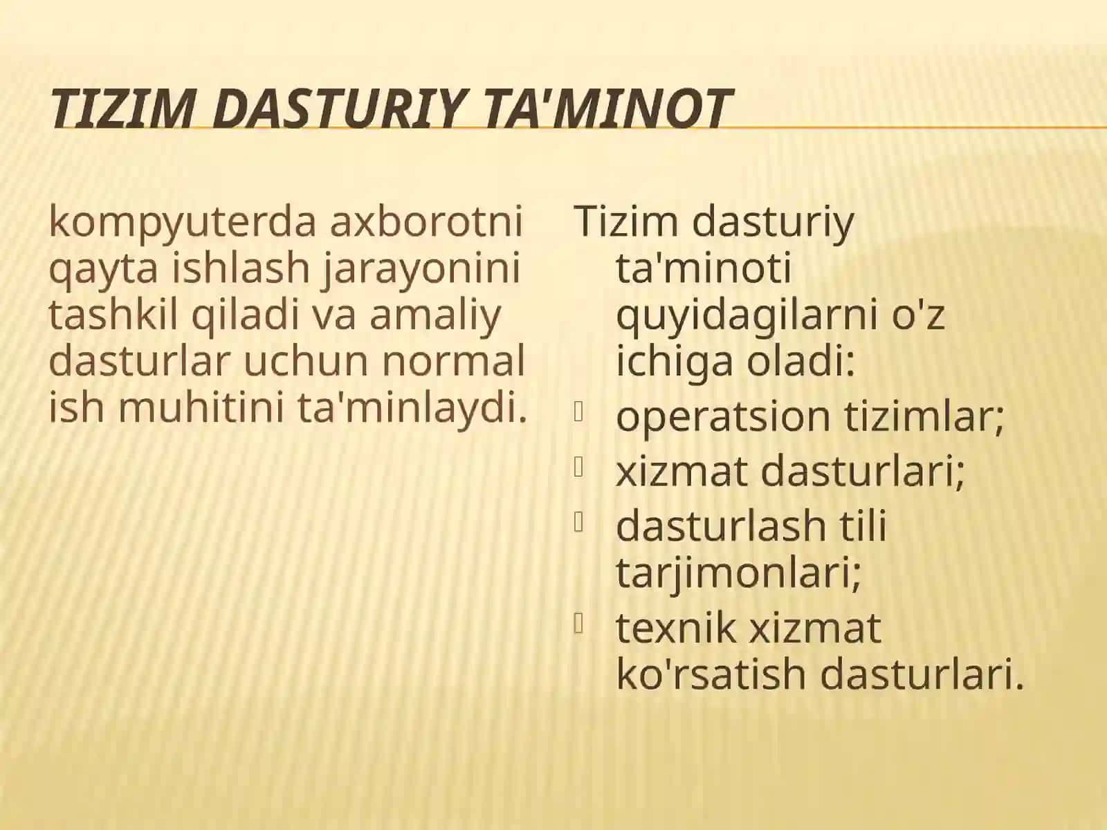 Axborot texnologiyalari dadasturiy ta'minot 3