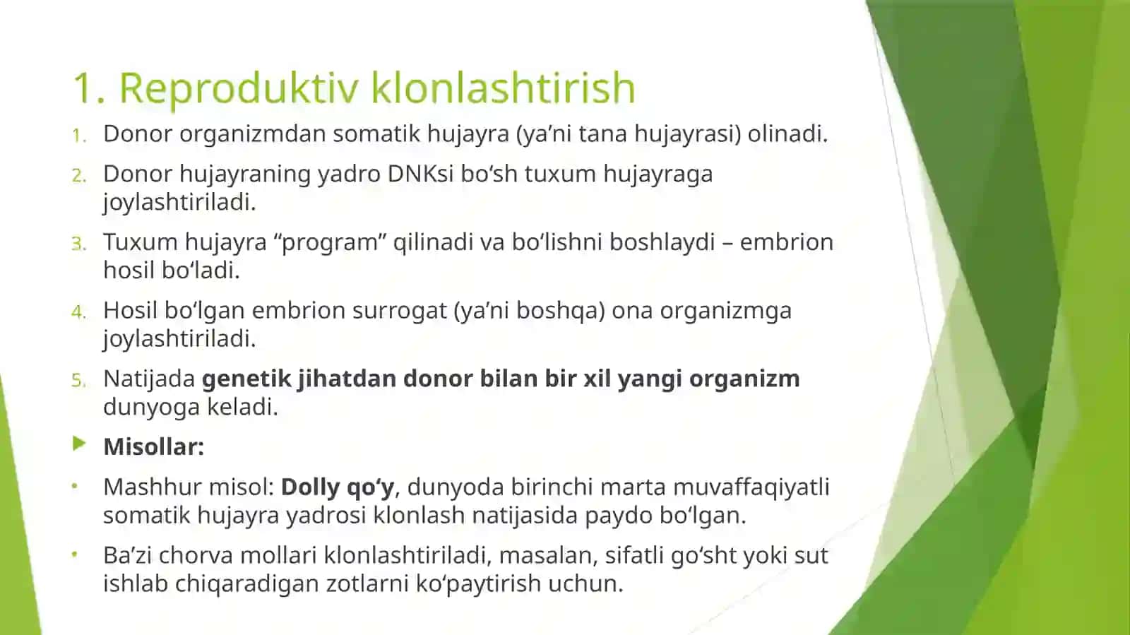 Klonlar, klonlashtirish va ularning klinika ahamiyati 3