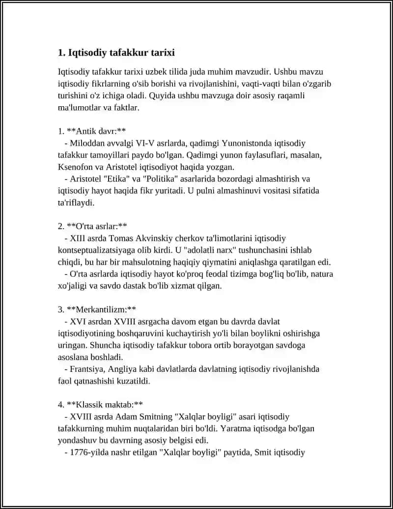 IQTISODIY TA'LIMOTLAR TARIXI FANINING PREDMETI VA O'RGANISH USLUBLARI 3