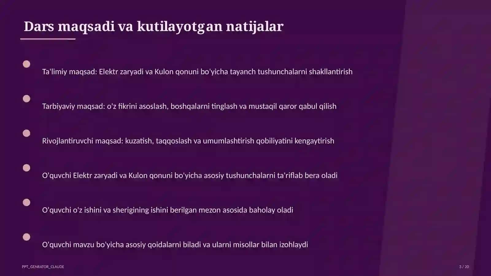 Elektr zaryadi va Kulon qonuni (8-sinf) 3