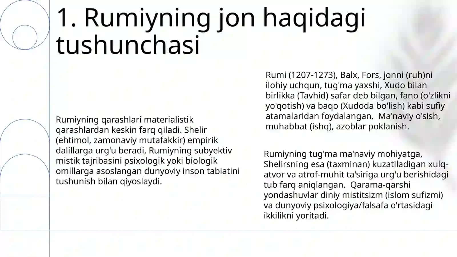 J.Rumiy M. Shelirning inson tabiatiga oid qarashlarini qiyosiy tahlil etish 3