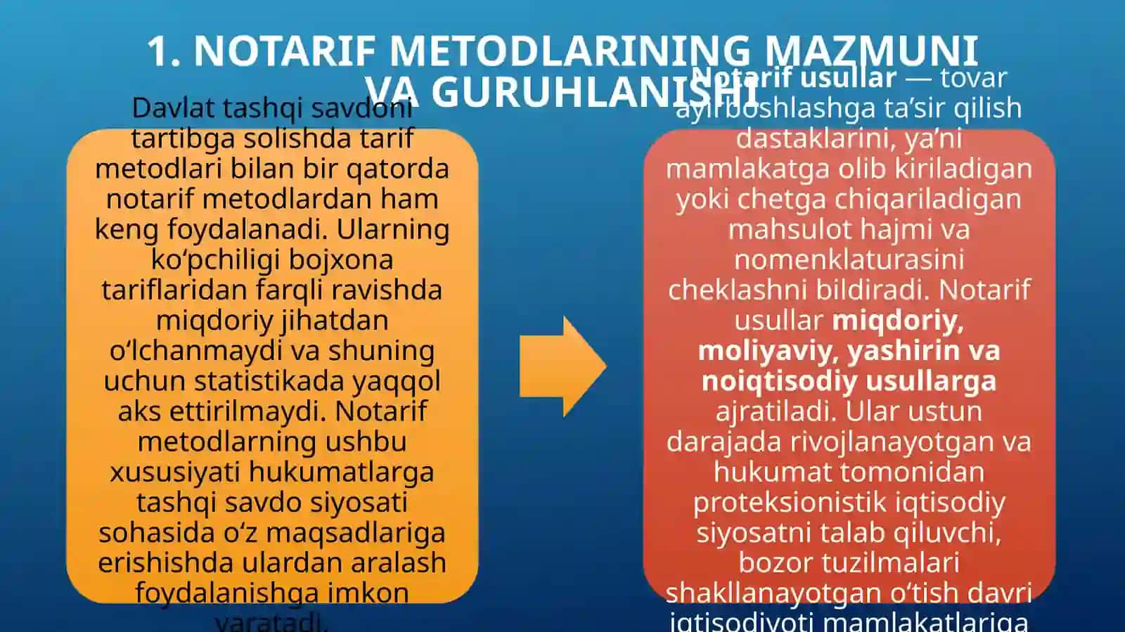 MAVZU.TASHQI SAVDONI TARTIBGA SOLISHNING NOTARIF METODLARI 3
