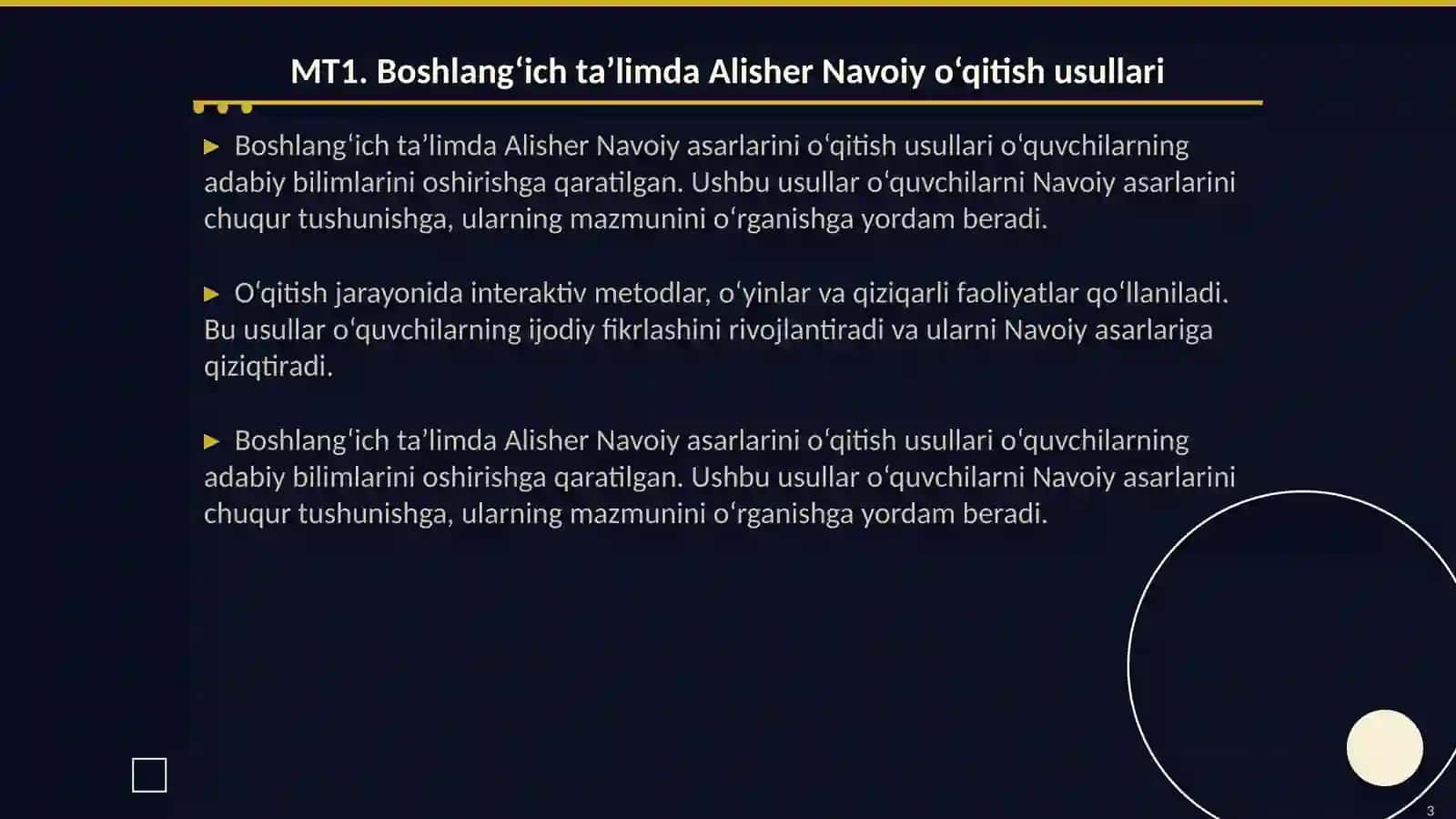 Boshlang‘ich ta’limda Alisher Navoiy asarlarini o‘qitish usullari fanining maqsad va vazifalari 3