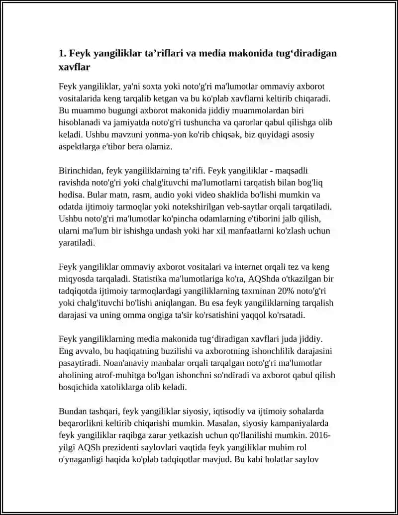 MEDIA MAKONDA FEYK YANGILIKLARNING XAVFI 3