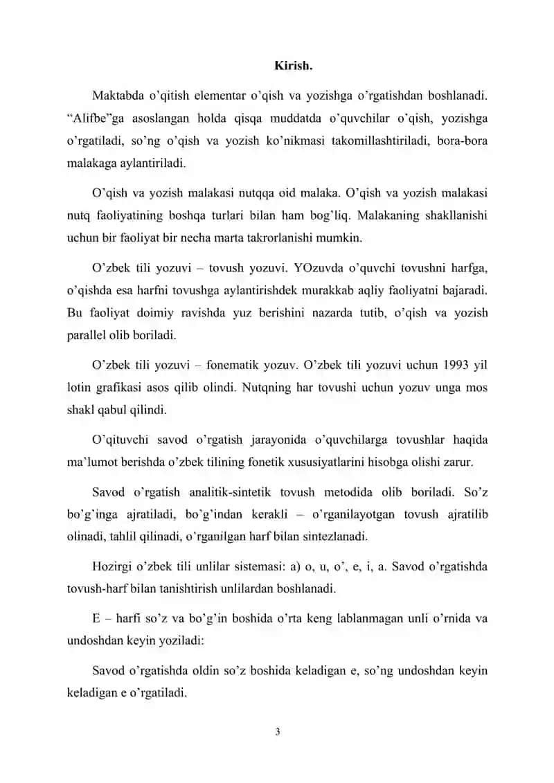 Ona tili oʻqitish metodikasi fanidan alifbo davri,. 3