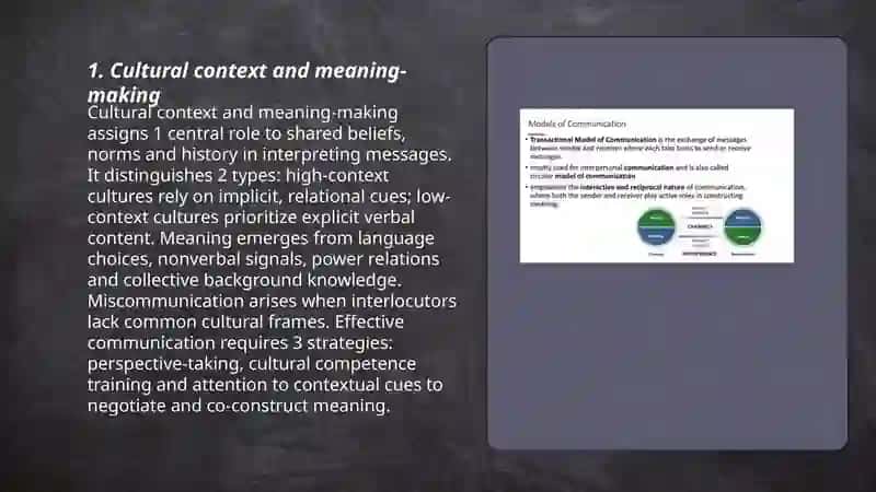 Cultural context and meaning-making 3