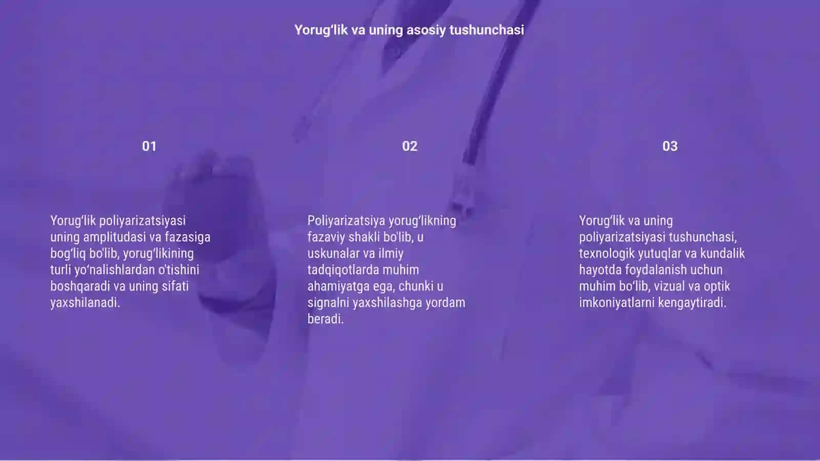 Yorugʻlikning poliyarizatsiyasi 3
