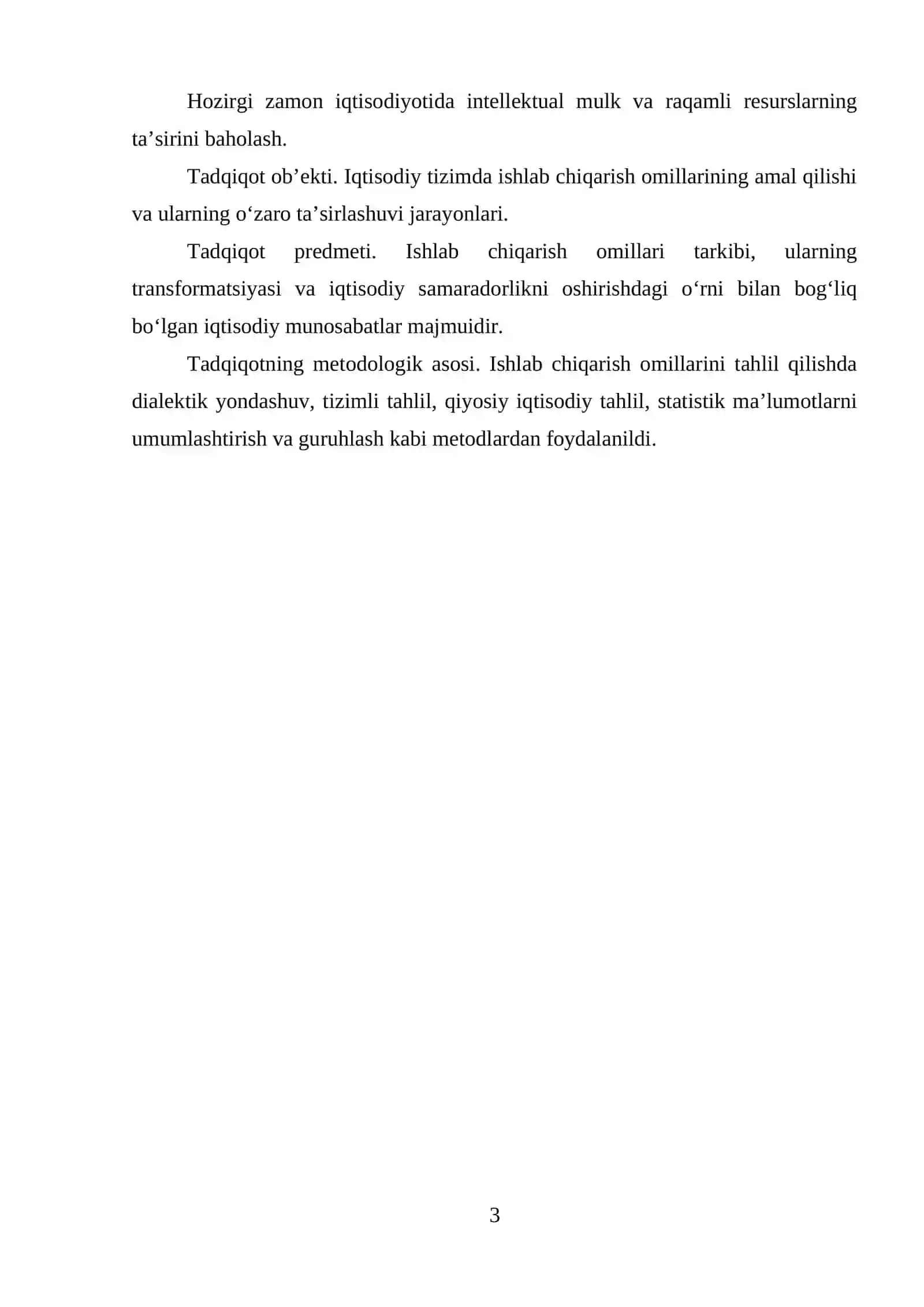 Ishlab  chiqarish  omillari  to’g’risidagi  nazariyalar  va  ularning  hozirgi  zamon  talqini 3