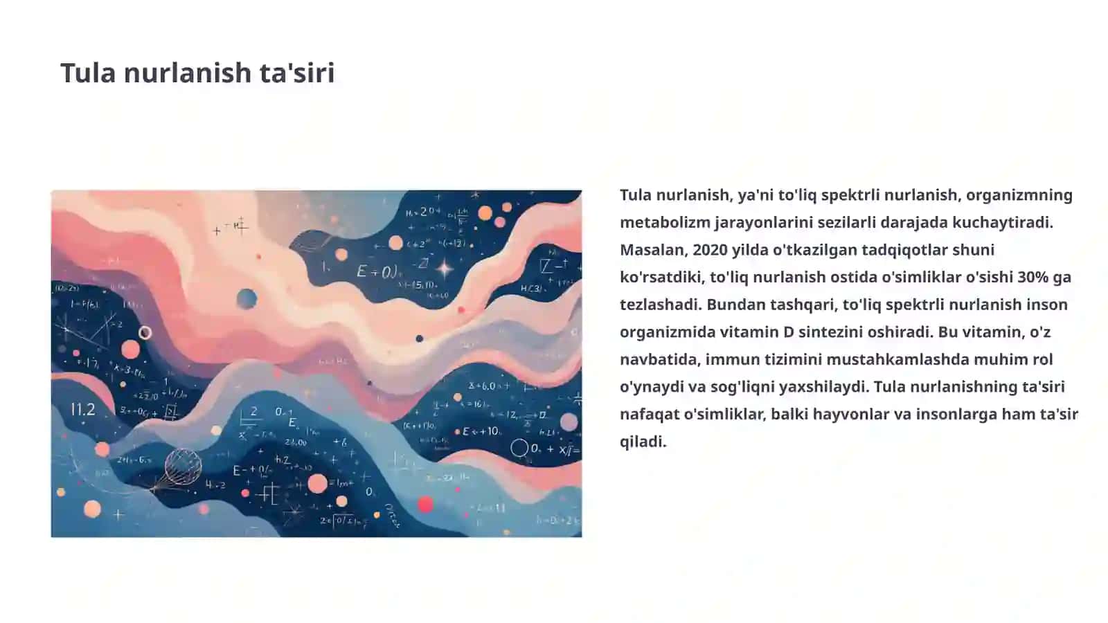 Tula nurlanishdan kiyingi tiklanish kinetikasi 3