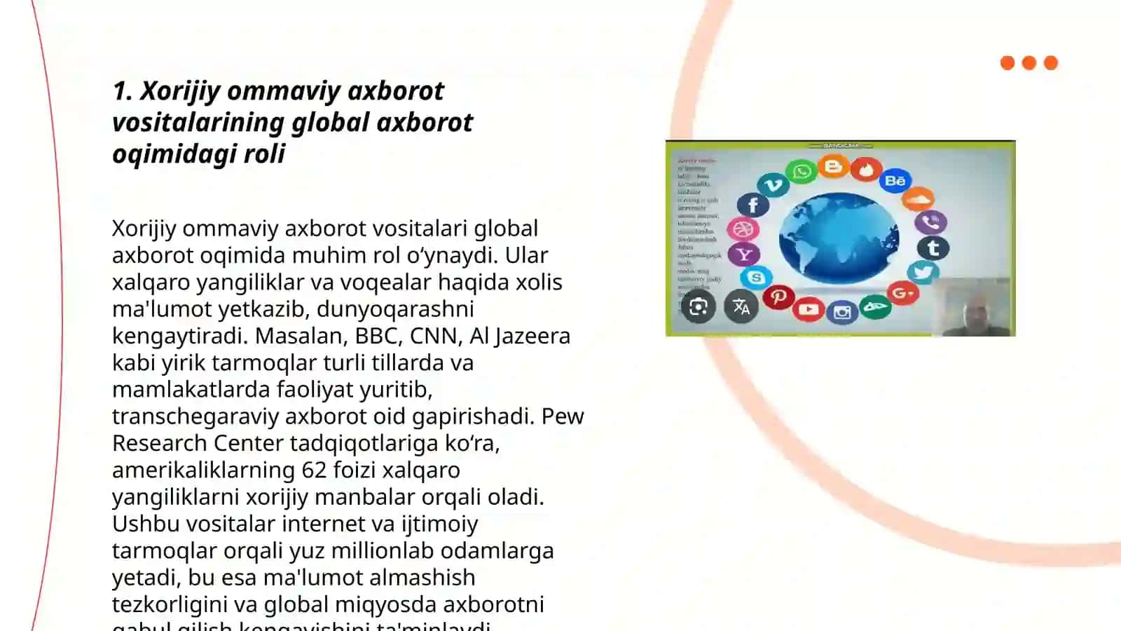 Xorijiy ommaviy axborot vositalarini media zamondagi o'rni 3