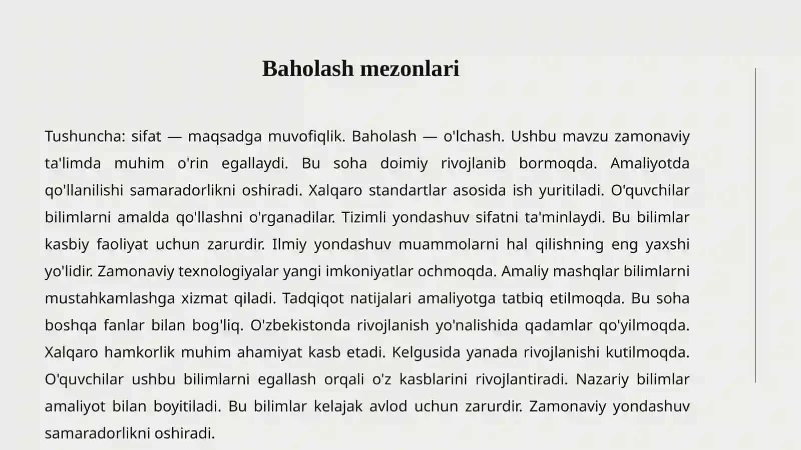 Ta'lim sifatini baholash 3