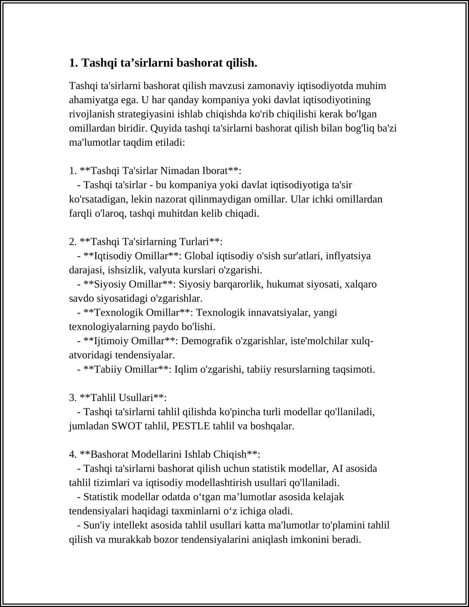 TASHQI TAʼSIRLARNI YUMSHATISH BOʻYICHA DAVLAT SIYOSATI 3