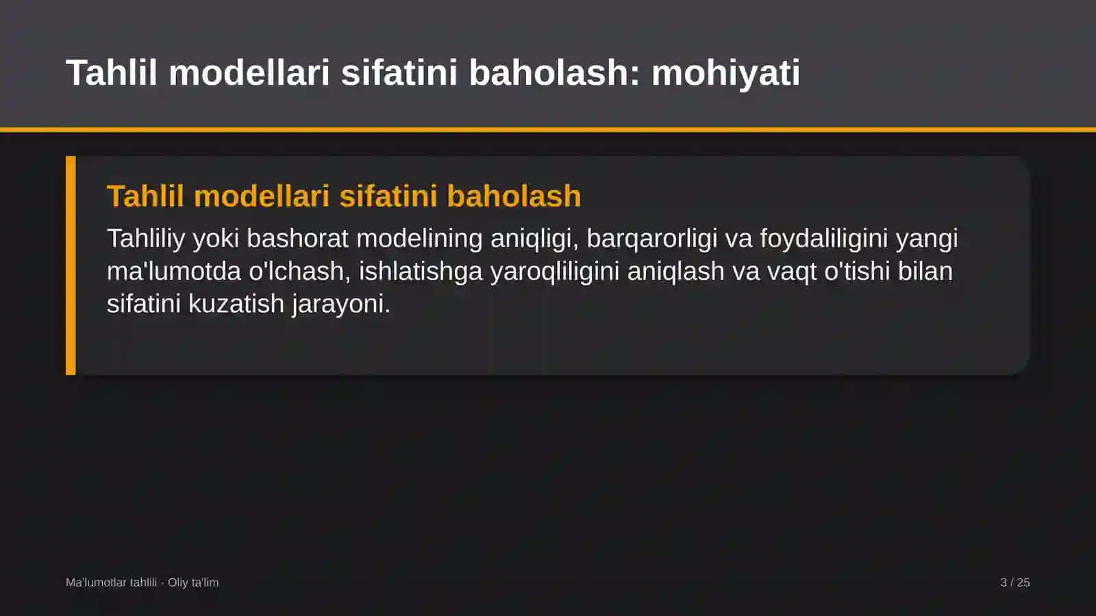 Korporativ moliyada tahlil modellari sifatini baholash 3