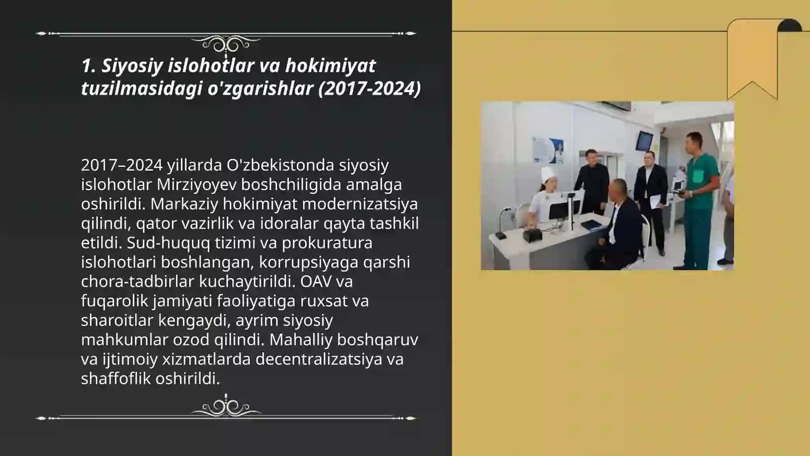 Siyosiy islohotlar va hokimiyat tuzilmasidagi o'zgarishlar (2017-2024) 3