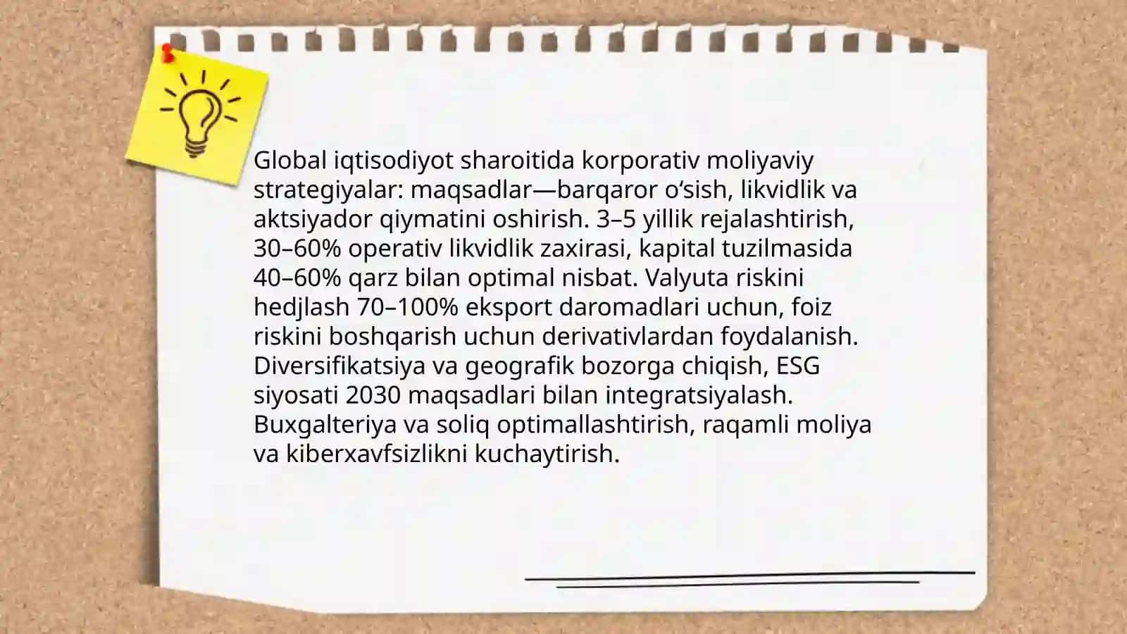Korporativ moliyaviy strategiyalar 3