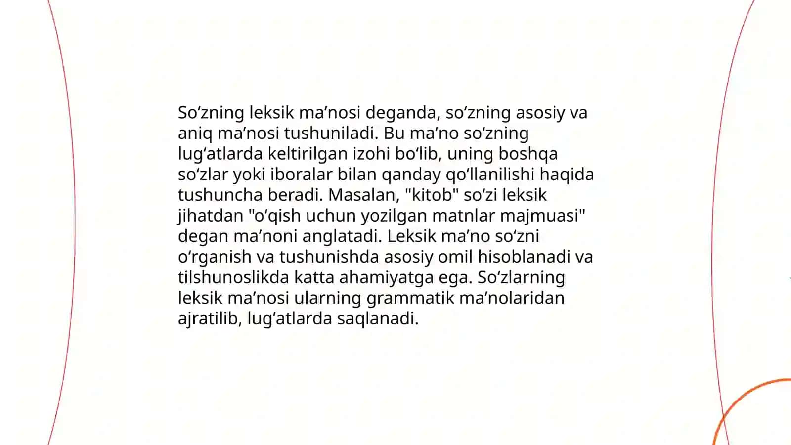 Oʻzbek tilining izohli lugʻatida soʻzlarning berilish tamoyillari Beknazarova Nilufar 3