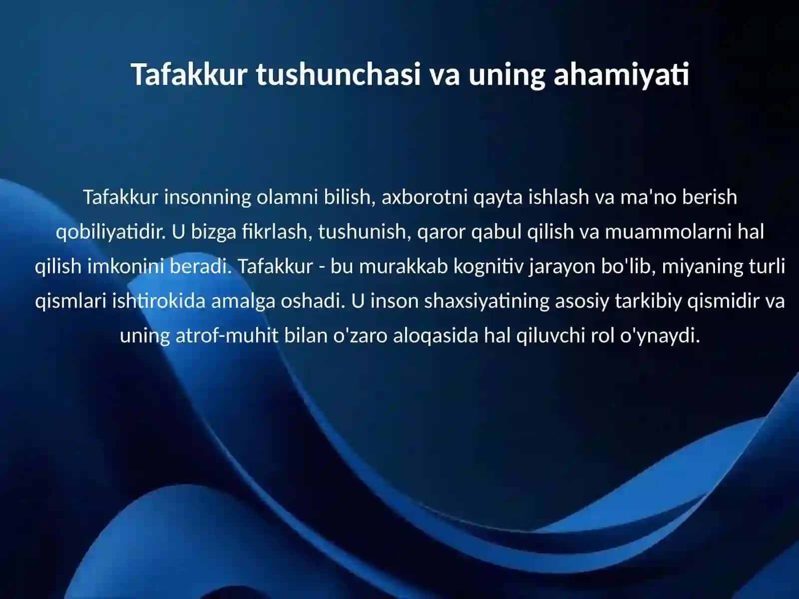 Tafakkur va uning buzilishlari 3