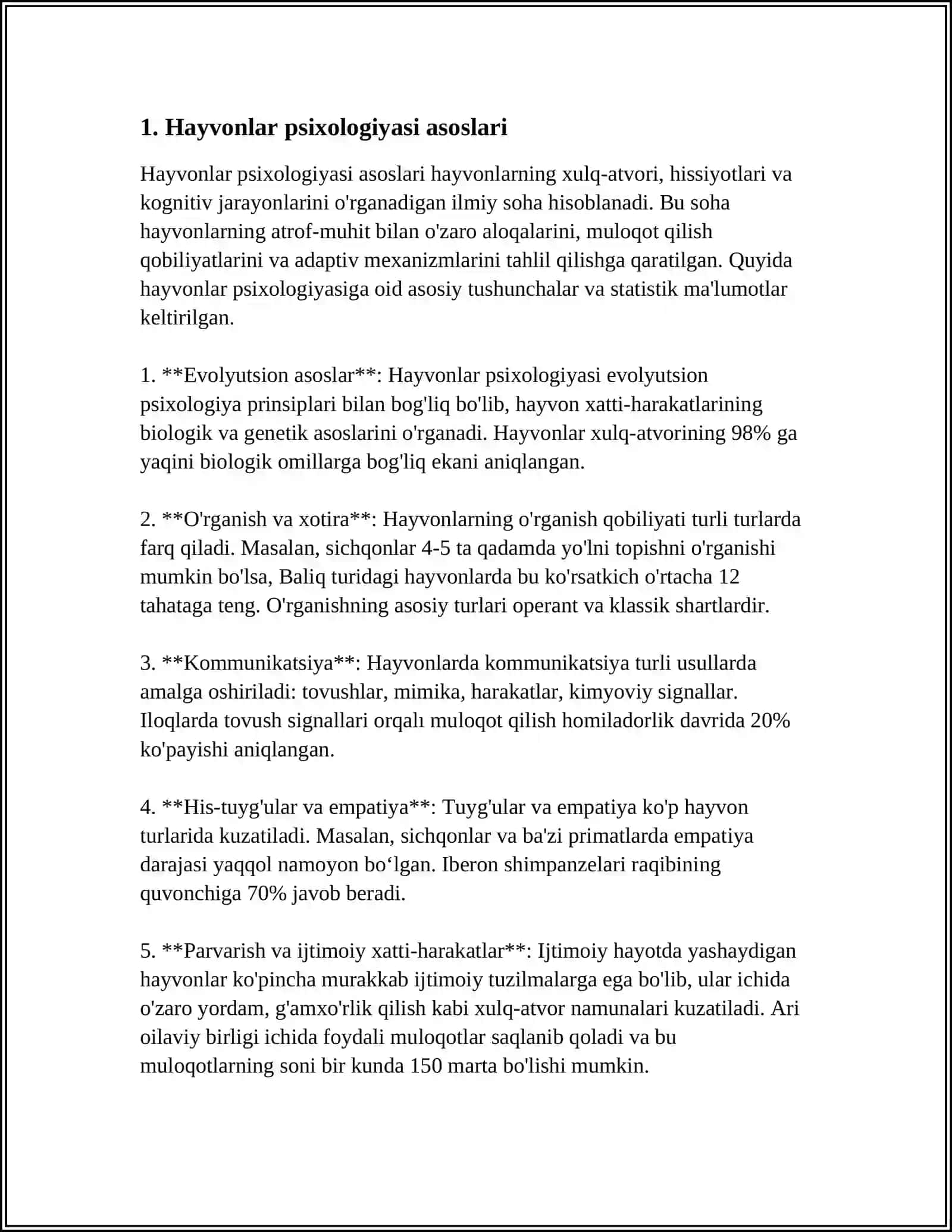 ZOOPSIXOLOGIYA VA QIYOSIY PSIXOLOGIYA 3