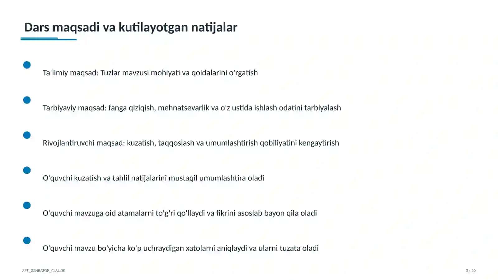 Tuzlar (8-sinf) 3