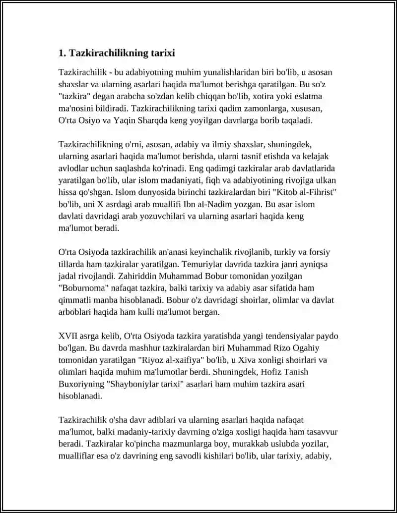 TAZKIRACHILIK 3
