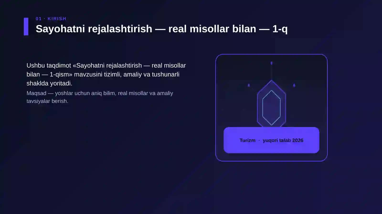 Sayohatni rejalashtirish — real misollar bilan — 1-qism 3