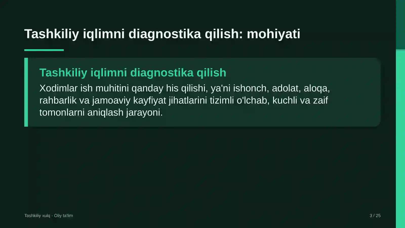 dasturiy mahsulot kompaniyalarida tashkiliy iqlimni diagnostika qilish 6824 3