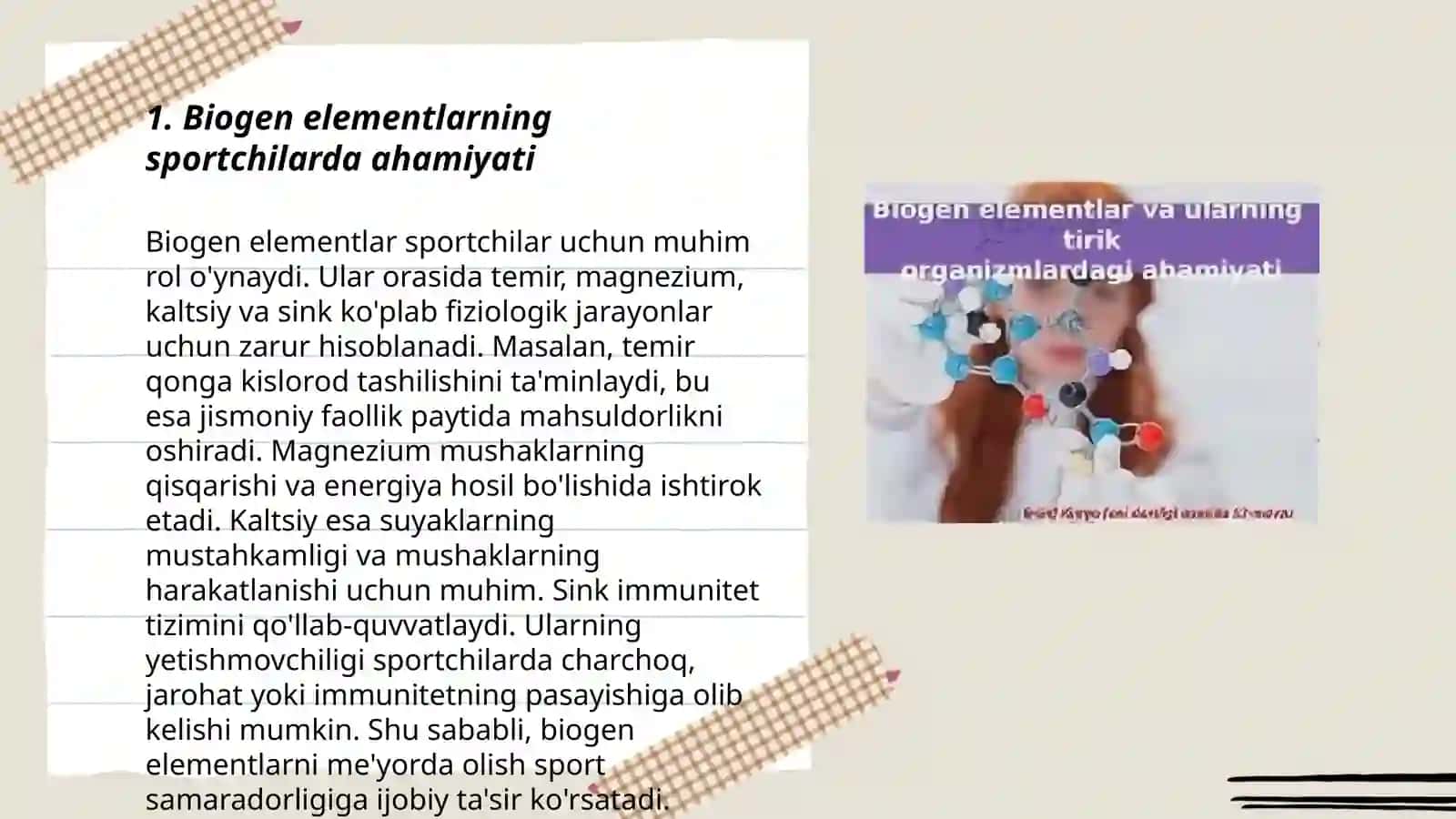 Sportchilar uchun biogen elementlar 3