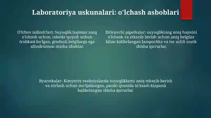 Labaratoriya Jihoz (Isitish, O‘Lchov,Optika Asbob )Larni.Ko‘Rgazmali Qurollar,Ularning Turlari Va Darslarda Ulardan Foydalanish Metodikasi 3