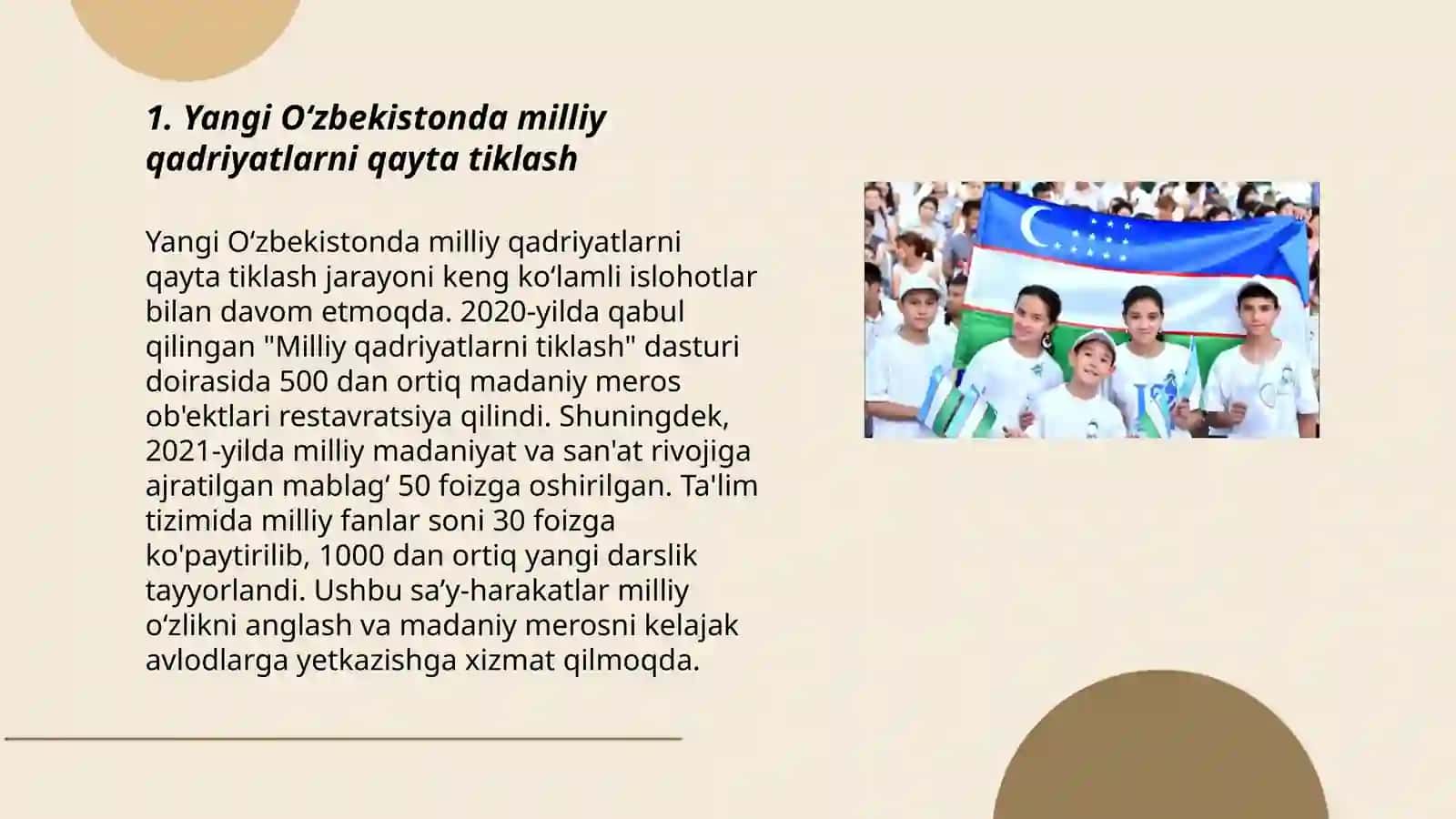 Yangi O‘zbekistonda amalga oshirilayotgan ma’naviy o‘zgarishlar 3
