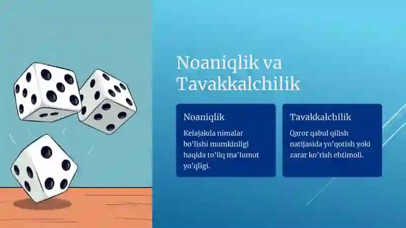 Boshqaruv Qarorlarida Noaniqlik va Tavakkalchilik 3