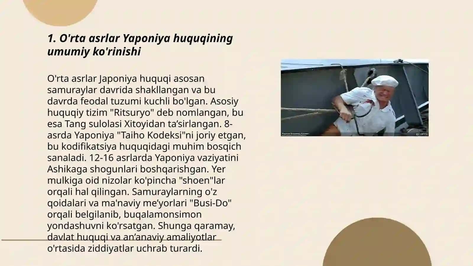 O`rta asrlarda Yaponiya huquqining shakillanishi va asosiy belgilari 3